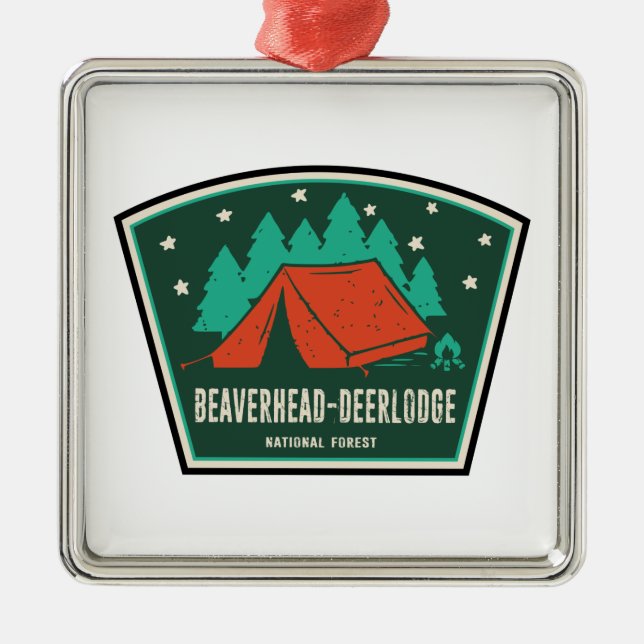 Beaverhead-Deerlodge National Forest Camping Metal Ornament (Front)
