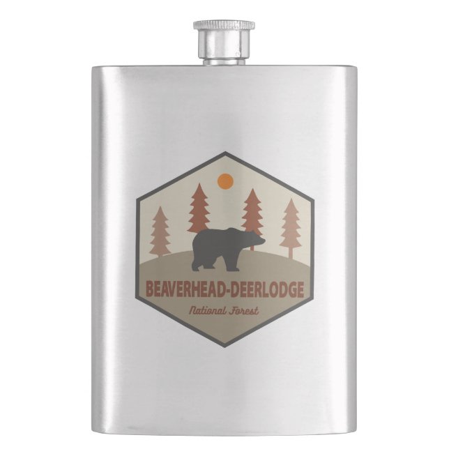 Beaverhead-Deerlodge National Forest Montana Bear Flask (Front)