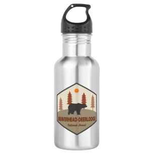 Beaverhead-Deerlodge National Forest Montana Bear Stainless Steel Water Bottle