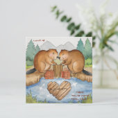 Beavers in Love (Standing Front)