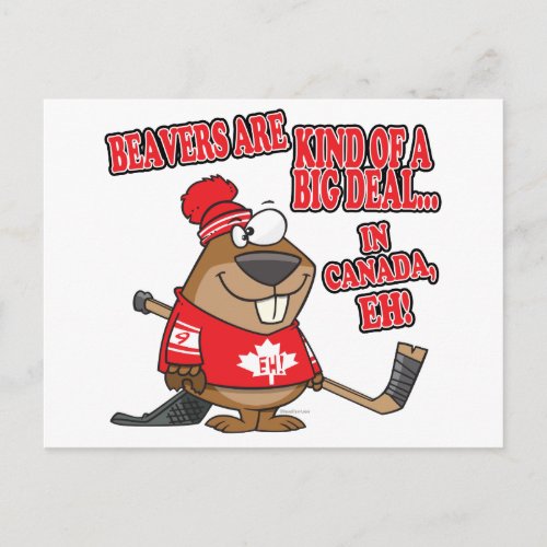 beavers kind of big deal in canada postcard