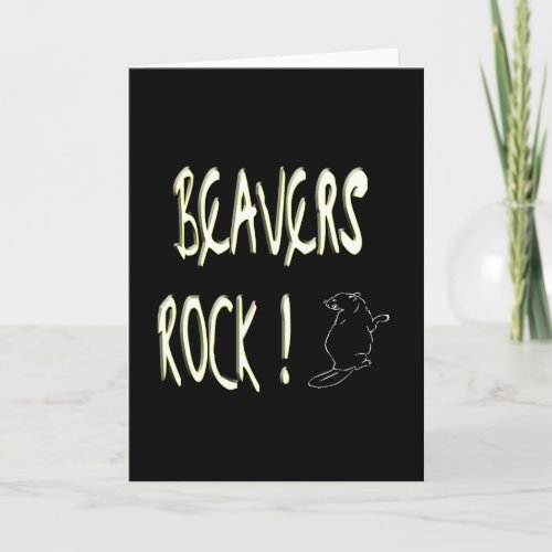 Beavers Rock Greeting Card