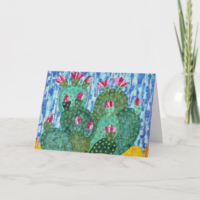Beavertail Cactus Greeting Card (Front)