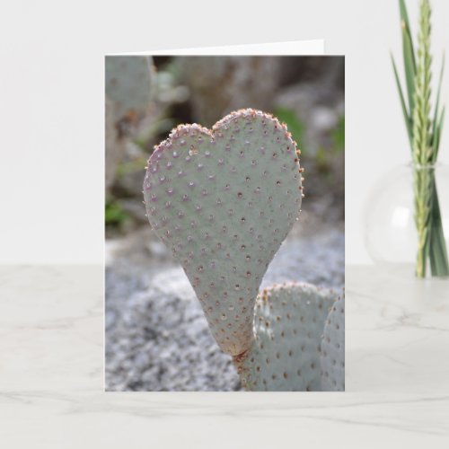 Beavertail Cactus Heart Card