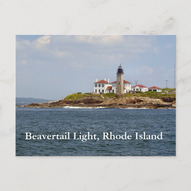 Beavertail Light, Rhode Island Postcard (Front)