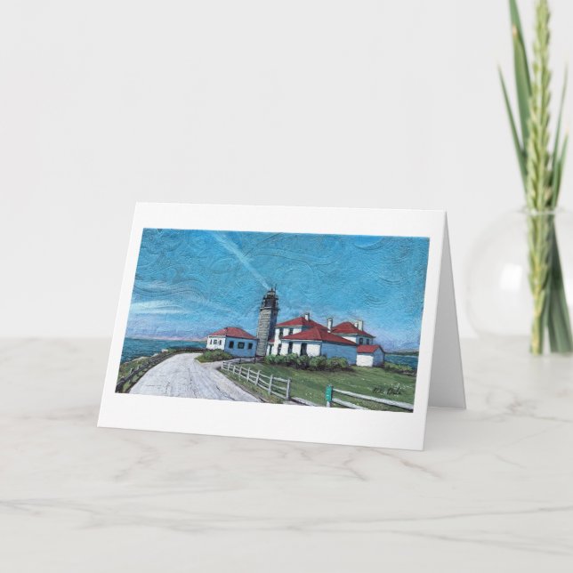 Beavertail Lighthouse in Jamestown, RI Card (Front)