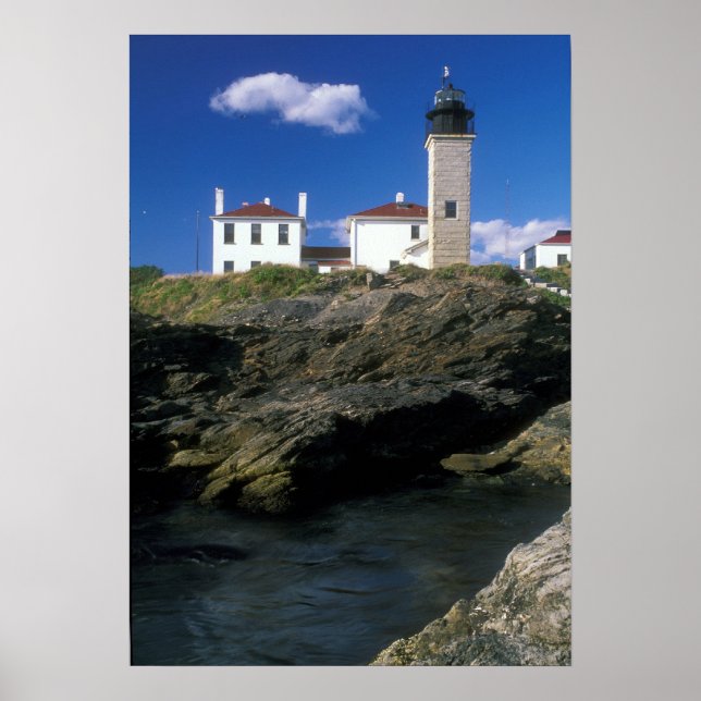 Beavertail Lighthouse Jamestown Rhode Island Poster (Front)