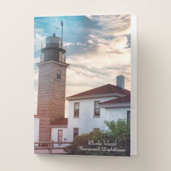 Beavertail Lighthouse Rhode Island Folder by RenderlyYours at Zazzle