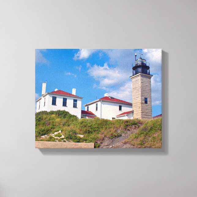 Beavertail Lighthouse, Rhode Island Wrapped Canvas Print (Front)