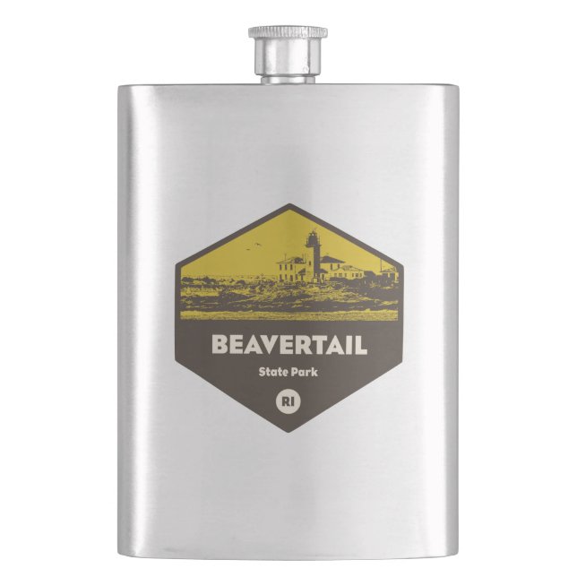 Beavertail State Park Rhode Island Flask (Front)