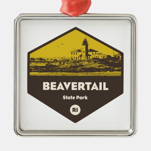 Beavertail State Park Rhode Island Metal Ornament