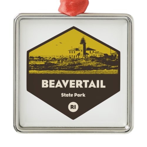 Beavertail State Park Rhode Island Metal Ornament