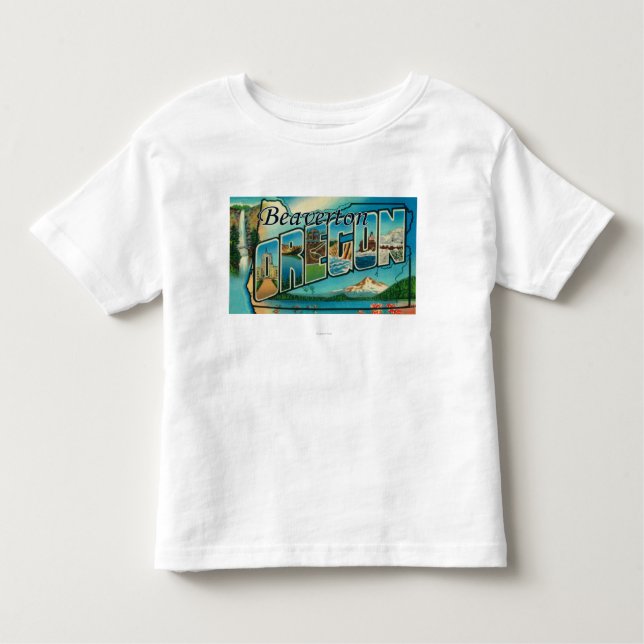 Beaverton, Oregon - Large Letter Scenes Toddler T-shirt (Front)