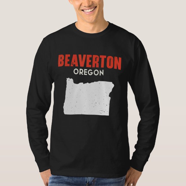 Beaverton Oregon USA State America Travel Oregonia T-Shirt (Front)