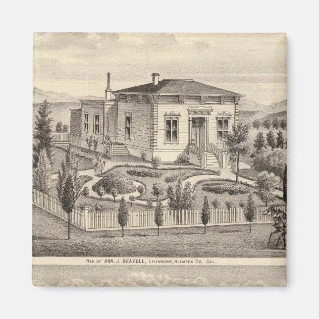 Beazell, English residences, farms Magnet (Front)