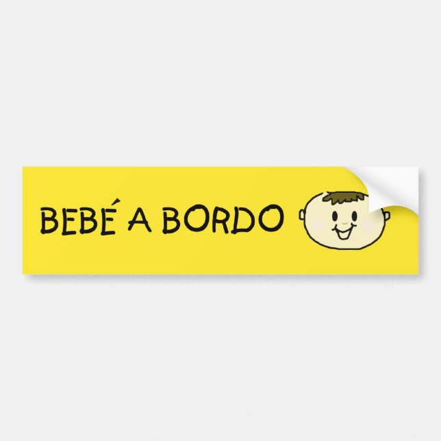 Bebé a Bordo - M- calcomanía de parachoque Bumper Sticker (Front)