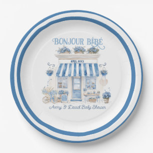 Bebe Cafe Bonjour Bebe Parisian theme Baby Shower Paper Plates