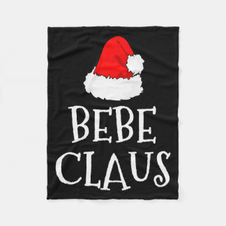 Bebe Claus Christmas Santa's Pajama Family Matchin Fleece Blanket