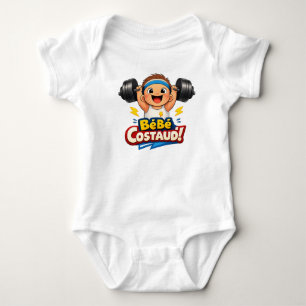 Bébé Costaud Strong Baby Illustration Baby Bodysuit