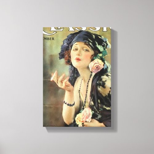 Bebe Daniels 1920 vintage movie magazine cover Canvas Print