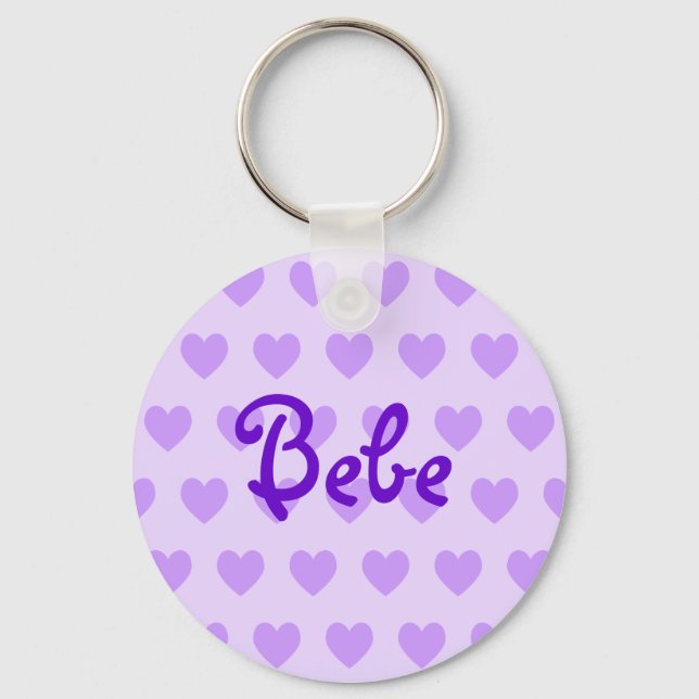 Bebe in Purple Keychain (Front)