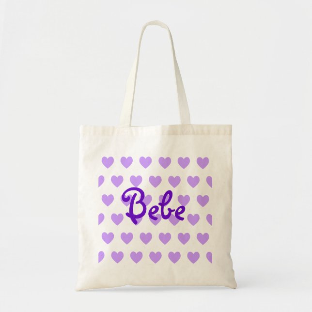 Bebe in Purple Tote Bag (Front)