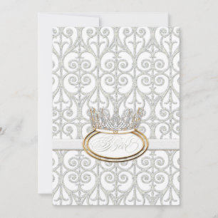 Bébé Princess Crown Baby Shower Invitation