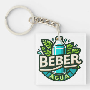 Beber agua keychain