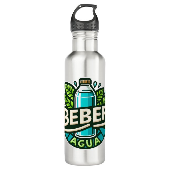 Beber agua stainless steel water bottle (Front)