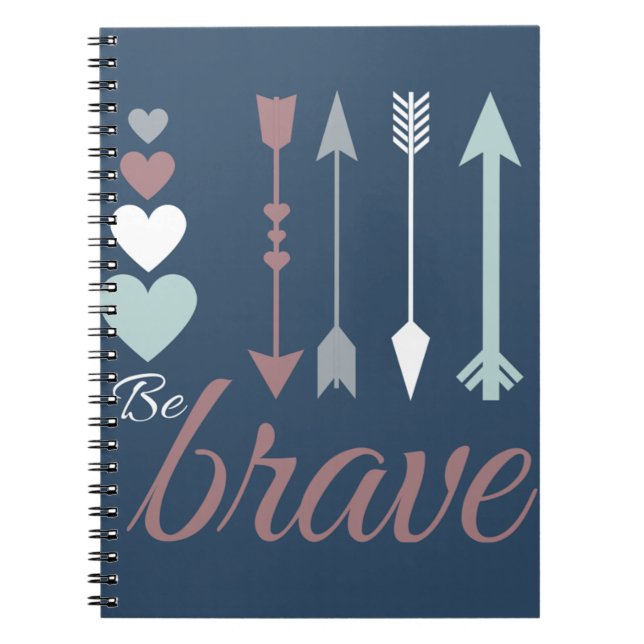BeBrave Notebook with Arrows and Hearts (Front)