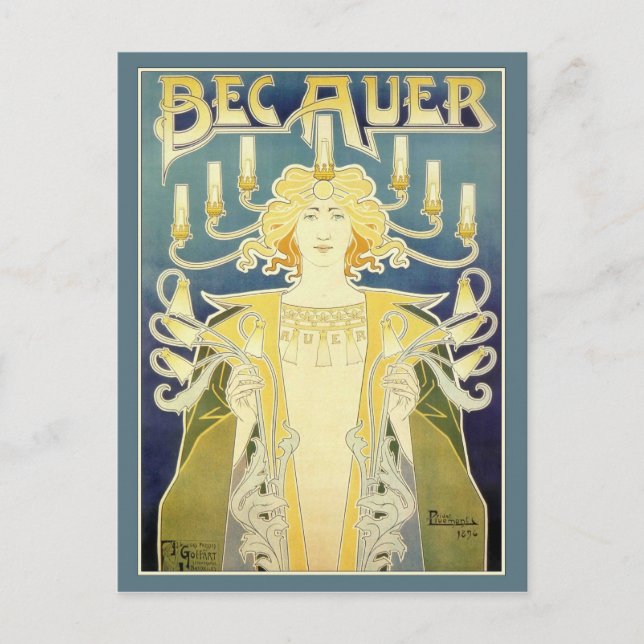 Bec Auer (Blue) Postcard (Front)