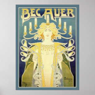 Bec Auer (Blue) Poster