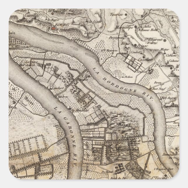 Bec d'Ambes Square Sticker (Front)