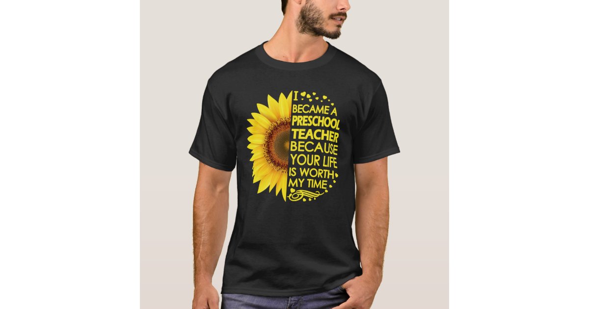 Funny Teacher Sunflower T-shirt Teach Love and Inspire Shirt 