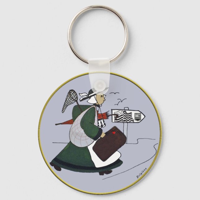 bécassine bécagne badge keychain (Front)