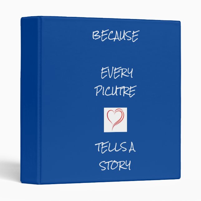 BECAUSE EVERY PICTURE TELLS A STORY 3 RING BINDER (Front/Spine)