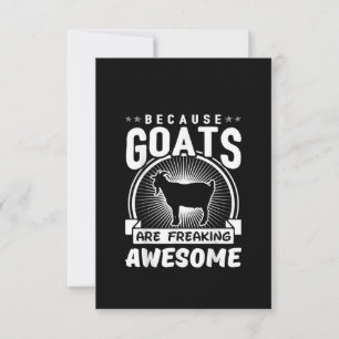 Because Goats Are Freaking Awesome Funny Goat Love Thank You Card