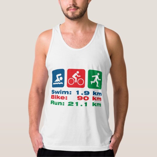 Because I Can Long Course Triathlon Swim Bike Run Tank Top