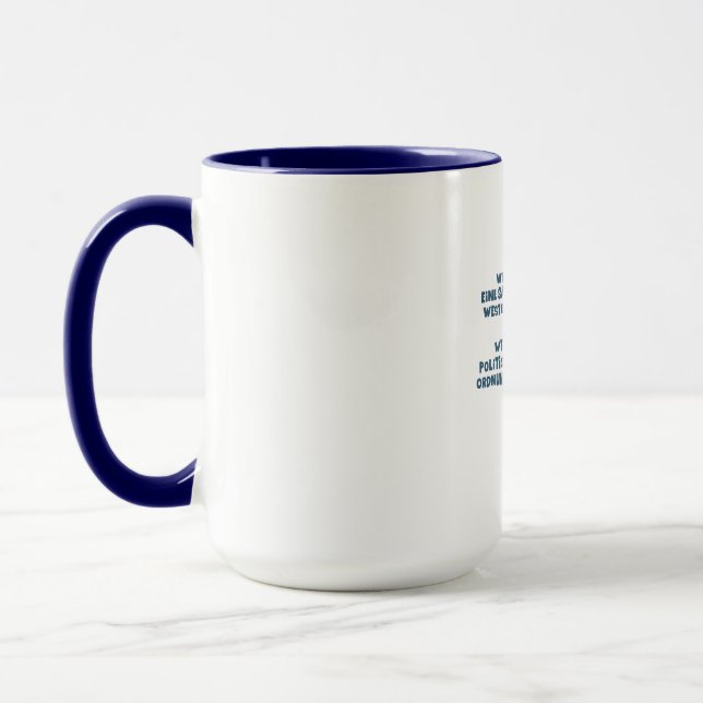 Because I have a clean vest — Loriot Nudel Mug (Left)