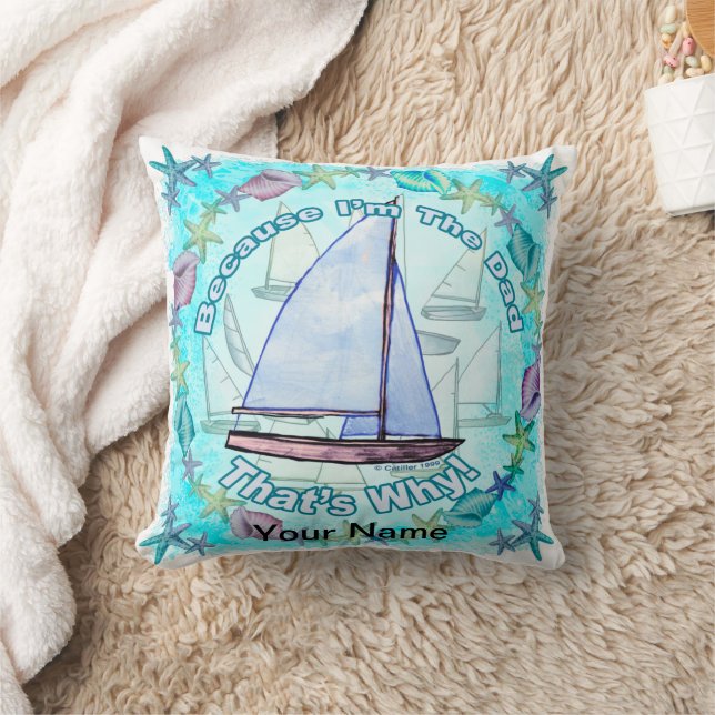 Because Im Dad  Throw Pillow (Blanket)