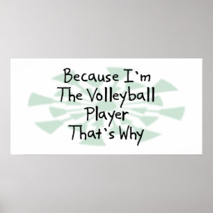 Because I'm the Volleyball Player Poster