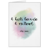 Because It Mattered Cards (Front)