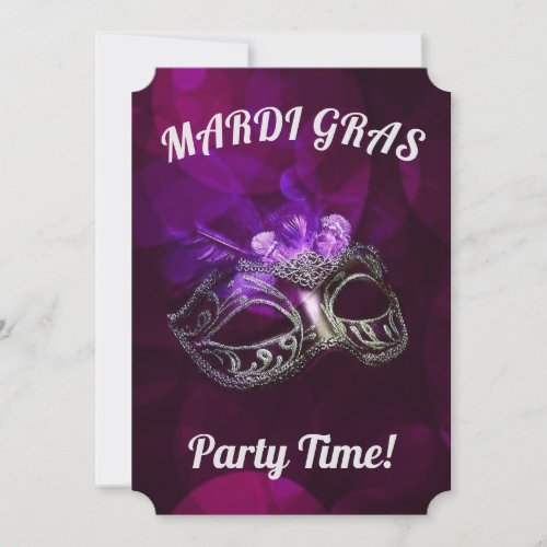 Because Its A Party Mardi Gras Party Invitation