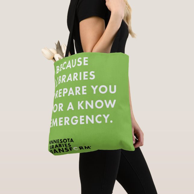 Because Know Grocery Tote Bag (Close Up)