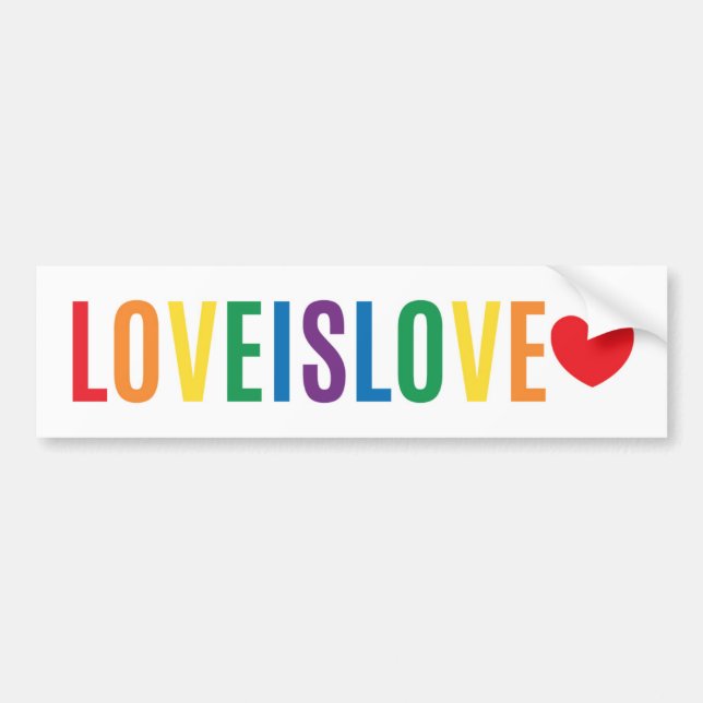 Because Love is Love Bumper Sticker (Front)
