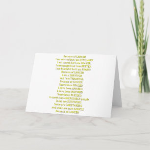 Because of Cancer Card