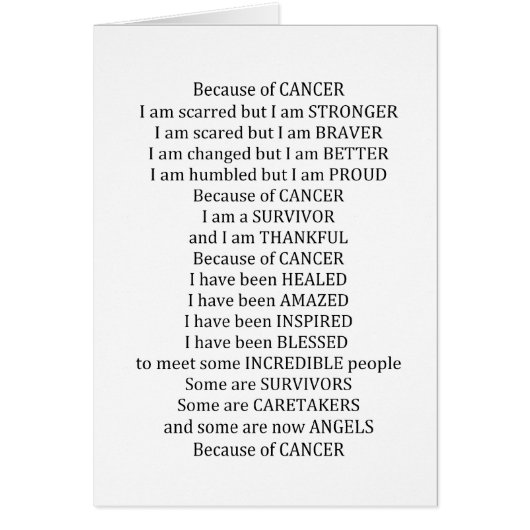Because of Cancer Cards (Front)