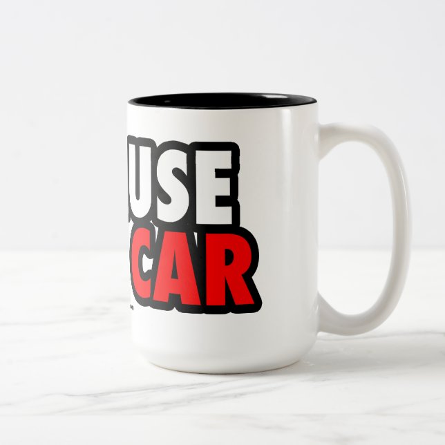 Because Race Car Two-Tone Coffee Mug (Right)