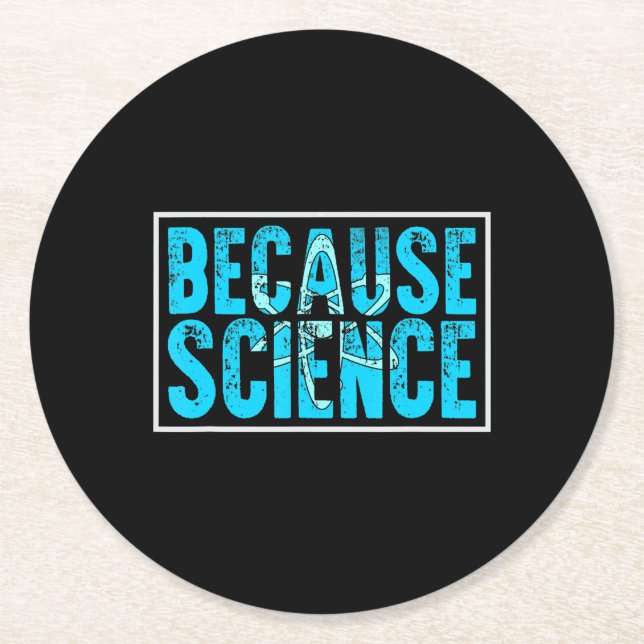 because science DNA biology replication genetic Round Paper Coaster (Front)
