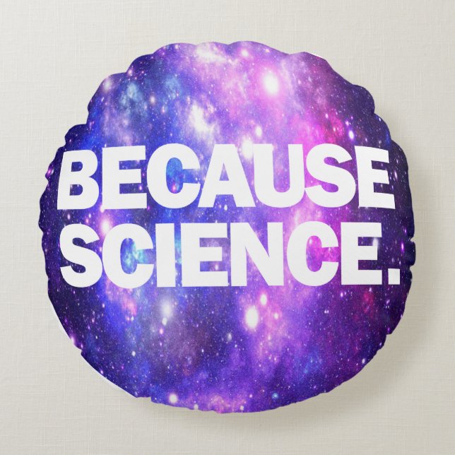 Because Science  Round Pillow (Front)